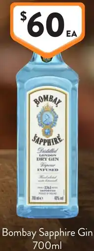 Foodworks Bombay Sapphire Gin offer