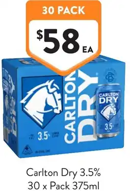 Foodworks Carlton Dry 3.5% offer