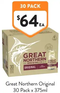 Foodworks Great Northern Original offer
