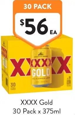 Foodworks XXXX Gold offer
