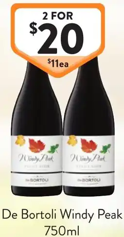 Foodworks De Bortoli Windy Peak offer