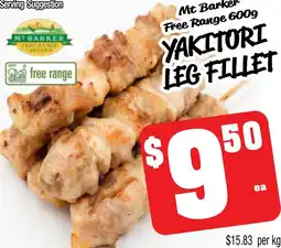 Farmer Jack's Mt barker free range yakitori leg fillet offer