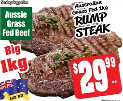 Farmer Jack's Australian grass fed rump steak offer