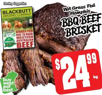 Farmer Jack's Wa grass fed memphis bbq beef brisket offer