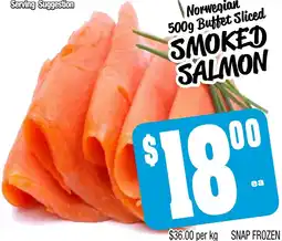 Farmer Jack's Norwegian buffet sliced smoked salmon offer