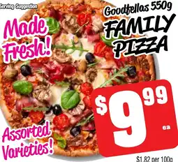 Farmer Jack's Goodfellas family pizza offer