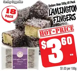 Farmer Jack's Bakers oven lamington fingers offer