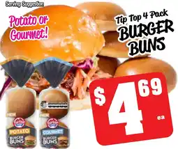 Farmer Jack's Tip top burger buns offer