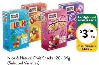 Farmer Jack's Nice & Natural Fruit Snacks offer