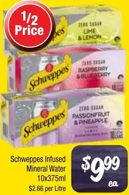Farmer Jack's Schweppes Infused Mineral Water offer