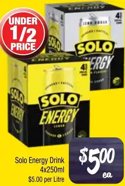 Farmer Jack's Solo Energy Drink offer