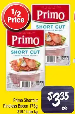 Farmer Jack's Primo Shortcut Rindless Bacon offer
