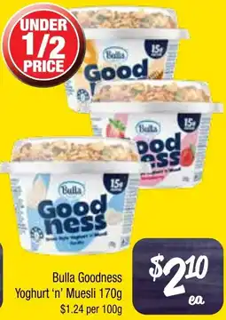Farmer Jack's Bulla Goodness Yoghurt 'n' Muesli offer