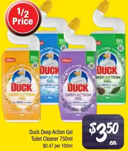 Farmer Jack's Duck Deep Action Gel Toilet Cleaner offer