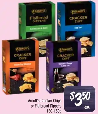 Farmer Jack's Arnott's Cracker Chips or Flatbread Dippers offer