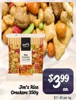 Farmer Jack's Joe's Rice Crackers offer