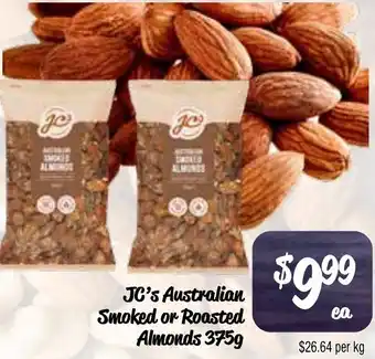 Farmer Jack's JC's Australian Smoked or Roasted Almonds offer