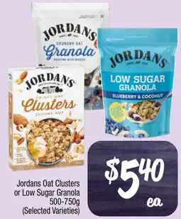 Farmer Jack's Jordans Oat Clusters or Low Sugar Granola offer