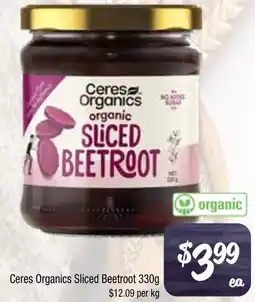 Farmer Jack's Ceres Organics Sliced Beetroot offer