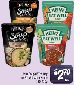 Farmer Jack's Heinz Soup Of The Day or Eat Well Soup Pouch offer