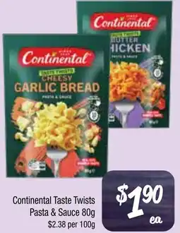 Farmer Jack's Continental Taste Twists Pasta & Sauce offer