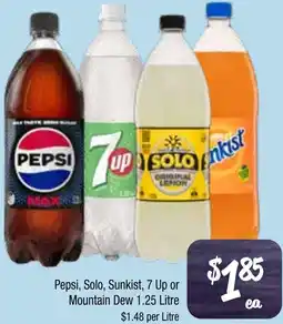Farmer Jack's Pepsi, Solo, Sunkist, 7 Up or Mountain Dew offer