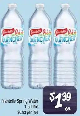 Farmer Jack's Frantelle Spring Water offer