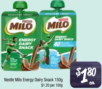 Farmer Jack's Nestle Milo Energy Dairy Snack offer