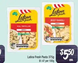 Farmer Jack's Latina Fresh Pasta offer