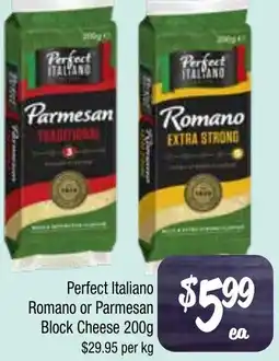 Farmer Jack's Perfect Italiano Romano or Parmesan Block Cheese offer