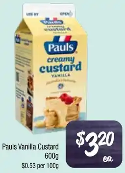 Farmer Jack's Pauls Vanilla Custard offer