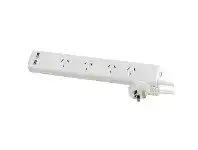 Officeworks Jackson 2 USB Port 4 Outlet Powerboard with Surge Protection offer