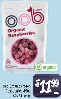 Farmer Jack's Oob Organic Frozen Raspberries offer