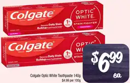 Farmer Jack's Colgate Optic White Toothpaste offer