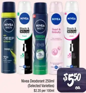 Farmer Jack's Nivea Deodorant offer