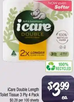 Farmer Jack's Icare double length toilet tissue offer
