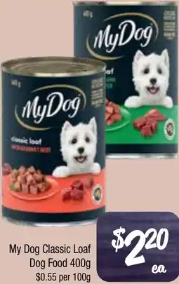 Farmer Jack's My dog classic loaf dog food offer