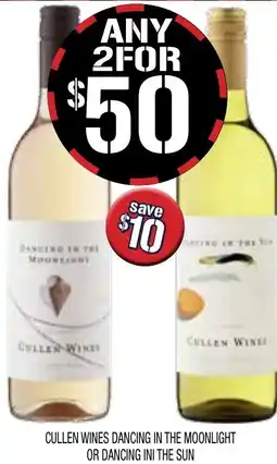 Farmer Jack's Cullen wines dancing in the moonlight or dancing ini the sun offer