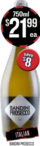 Farmer Jack's Bandini prosecco offer