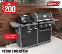 Barbeques Galore Coleman Dual Fuel BBQs offer