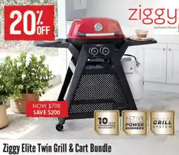 Barbeques Galore Ziggy Elite Twin Grill & Cart Bundle offer
