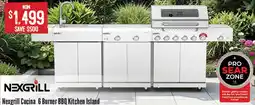 Barbeques Galore Nexgrill Cucina 6 Burner BBQ Kitchen Island offer