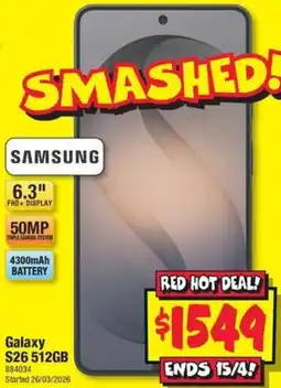 JB Hi-Fi Galaxy S26 512GB offer