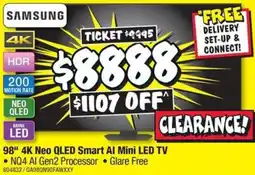 JB Hi-Fi 98" 4K Neo QLED Smart Al Mini LED TV offer