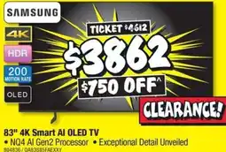 JB Hi-Fi 83" 4K Smart Al OLED TV offer