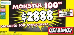 JB Hi-Fi 100" 4K QLED Smart TV offer