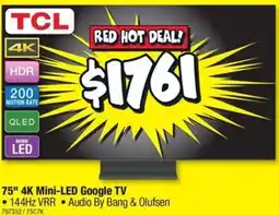 JB Hi-Fi 75" 4K Mini-LED Google TV offer