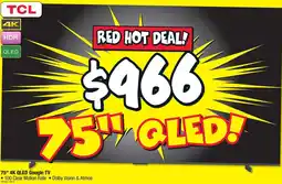 JB Hi-Fi 75" 4K QLED Google TV offer
