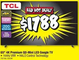 JB Hi-Fi 65" 4K Premium QD-Mini LED Google TV offer