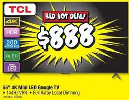 JB Hi-Fi 55" 4K Mini LED Google TV offer